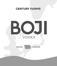 CENTURY FARMS BOJI VODKA IOWA VODKA