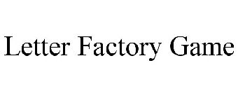 LETTER FACTORY GAME