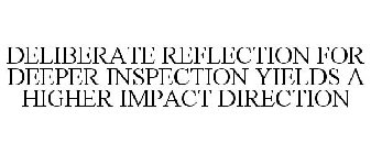DELIBERATE REFLECTION FOR DEEPER INSPECTION YIELDS A HIGHER IMPACT DIRECTION