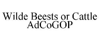 WILDE BEESTS OR CATTLE ADCOGOP