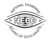 NATIONAL EXAMINING BOARD OF OCULARISTS INC. NE·BO 1981