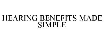 HEARING BENEFITS MADE SIMPLE