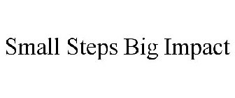 SMALL STEPS BIG IMPACT