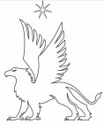 AN IMAGE OF A GRIFFON AND A SEVEN-POINTED STAR