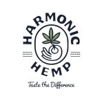 HARMONIC HEMP, OREGON GROWN, TASTE THE DIFFERENCE