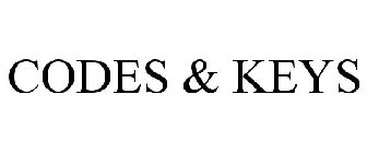 CODES & KEYS