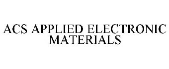 ACS APPLIED ELECTRONIC MATERIALS