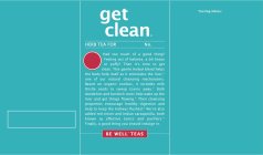 GET CLEAN, HERB TEA FOR DETOXING, NO. 7, HAD TOO MUCH OF A GOOD THING? FEELING OUT OF BALANCE, A BIT HEAVY OR PUFFY? THEN IT'S TIME TO GET CLEAN. THIS GENTLE HERBAL BLEND HELPS THE BODY HELP ITSELF AS