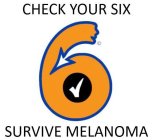 CHECK YOUR SIX SURVIVE MELANOMA