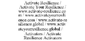 ACTIVATE RESILIENCE / ACTIVATE YOUR RESILIENCE / WWW.ACTIVATE-RESILIENCE.COM / WWW.ACTIVATEYOURRESILIENCE.COM / WWW.ACTIVATE-RESILIENCE.GLOBAL / WWW.ACTIVATEYOURRESILIENCE.GLOBAL / ACTIVATORS / ACTIVA