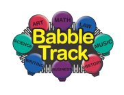BABBLE TRACK ART MATH LAW MUSIC HISTORYBUSINESS WRITING SCIENCE