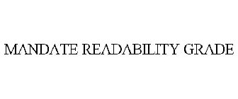 MANDATE READABILITY GRADE