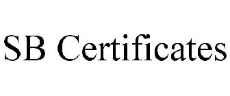 SB CERTIFICATES