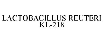 LACTOBACILLUS REUTERI KL-218