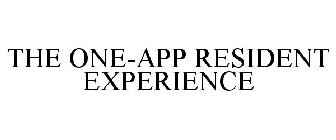 THE ONE-APP RESIDENT EXPERIENCE