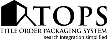 TOPS TITLE ORDERPACKAGING SYSTEM SEARCH INTEGRATION SIMPLIFIED