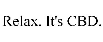 RELAX. IT'S CBD.