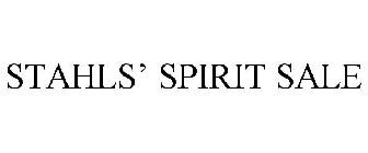 STAHLS' SPIRIT SALE
