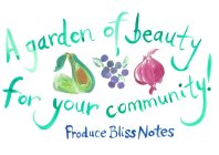 A GARDEN OF BEAUTY FOR YOUR COMMUNITY! PRODUCE BLISS NOTES