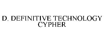 D. DEFINITIVE TECHNOLOGY CYPHER