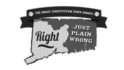 THE GREAT CONSTITUTION STATE DEBATE RIGHT JUST PLAIN WRONG