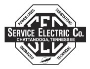 SERVICE ELECTRIC CO. CHATTANOOGA, TENNESSEE SEC POWER LINES SUBSTATIONS ENERGIZED TECHNICAL