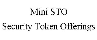 MINI STO SECURITY TOKEN OFFERINGS