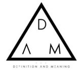 DAM DEFINITION AND MEANING
