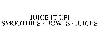 JUICE IT UP! SMOOTHIES · BOWLS · JUICES