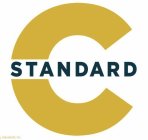 STANDARDC, GOLD C AND DARK TEAL LETTERS.