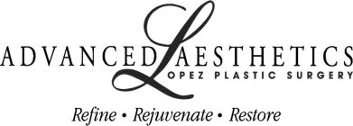 ADVANCED AESTHETICS LOPEZ PLASTIC SURGERY REFINE REJUVENATE RESTORE