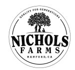 QUALITY FOR GENERATIONS NICHOLS FARMS HANFORD, CA