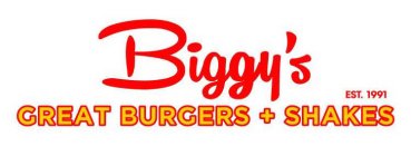 BIGGY'S EST. 1991 GREAT BURGERS + SHAKES