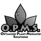O.P.M.S. OPTIMIZED PLANT MEDIATED SOLUTIONS