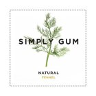 SIMPLY GUM NATURAL FENNEL