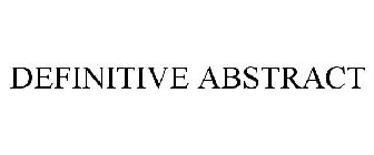 DEFINITIVE ABSTRACT