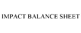 IMPACT BALANCE SHEET