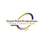 GREAT POINT PRODUCTIONS AHEAD OF WHAT'SNEXT