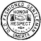 OLD FASHIONED GENTLEMAN OMERTA HONOR RESPECT LOYALTY