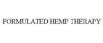 FORMULATED HEMP THERAPY