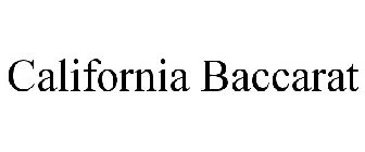 CALIFORNIA BACCARAT