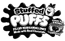 STUFFED PUFFS FILLED MARSHMALLOWS MADE WITH REAL CHOCOLATE GREAT FOR S'MORES INDOORS