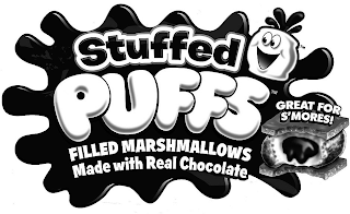 STUFFED PUFFS FILLED MARSHMALLOWS MADE WITH REAL CHOCOLATE GREAT FOR S'MORES