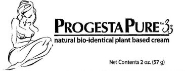 PROGESTAPURE 33 NATURAL BIO-IDENTICAL PLANT BASED CREAM NET CONTENTS 2OZ. (57 G)