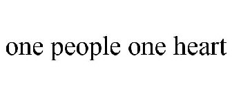 ONE PEOPLE ONE HEART