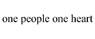 ONE PEOPLE ONE HEART