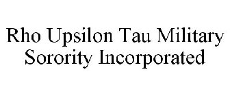 RHO UPSILON TAU MILITARY SORORITY INCORPORATED