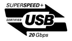 SUPERSPEED+ CERTIFIED USB 20 GBPS