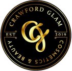 CG CRAWFORD GLAM COSMETICS & BEAUTY EST 2019