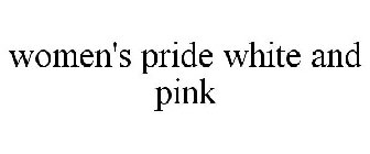 WOMEN'S PRIDE WHITE AND PINK